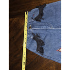 Western /Farm Styje Premium Patch Girls Western Jeans - Size 2T - Hand Stetched