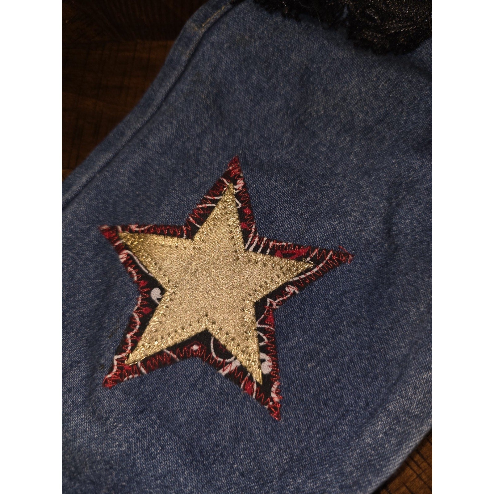 Western /Farm Styje Premium Patch Girls Western Jeans - Size 2T - Hand Stetched